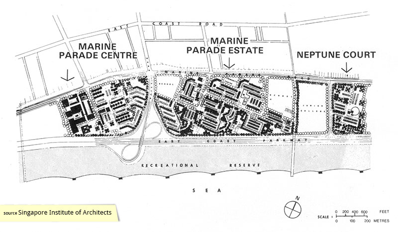 Neptune Court Singapore site plan showing relation to Marine Parade Estate