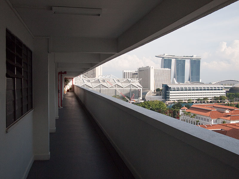 View from Bras Basah Complex towards Marina Bay